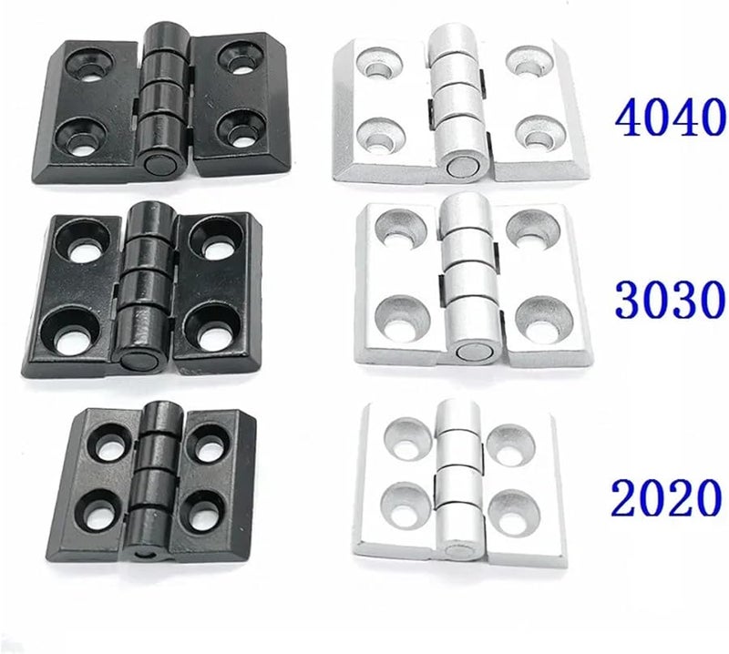 3030 ملحق مفصلات من سبائك الزنك الأسود لملف الألومنيوم المبثوق 2020 3030 4040 - Image 2